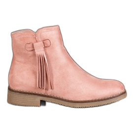 Clowse Botas con flecos rosa