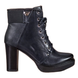 M.Daszyński Botines con cordones negro M.Daszyński Botines con cordones negro