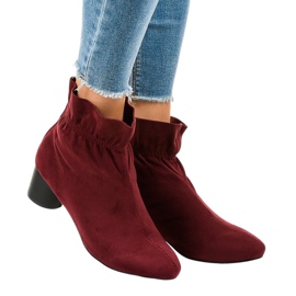 Botas de ante granate en el poste JM5512M rojo