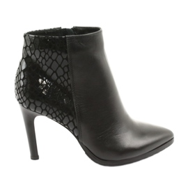 Botas Espinto negras de tacón alto negro