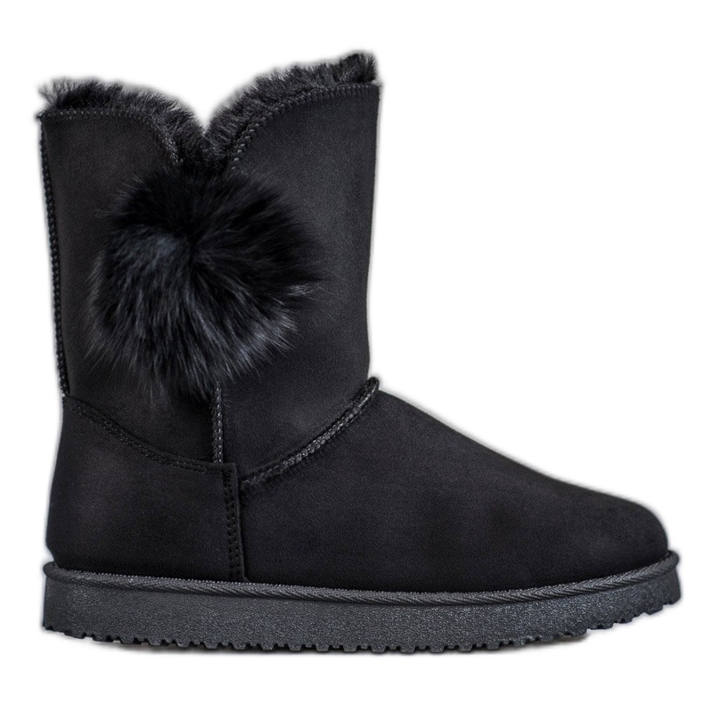 SHELOVET Mukluki con pompón negro