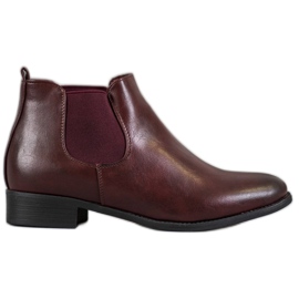 Anesia Paris Botines Chelsea burdeos rojo