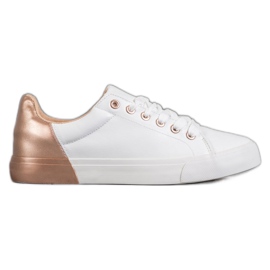 Bestelle Zapatillas de cuero ecológico blanco
