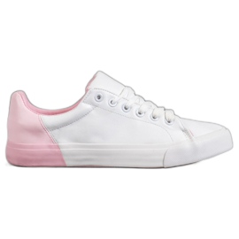 Bestelle Zapatillas de cuero ecológico blanco Bestelle Zapatillas de cuero ecológico blanco