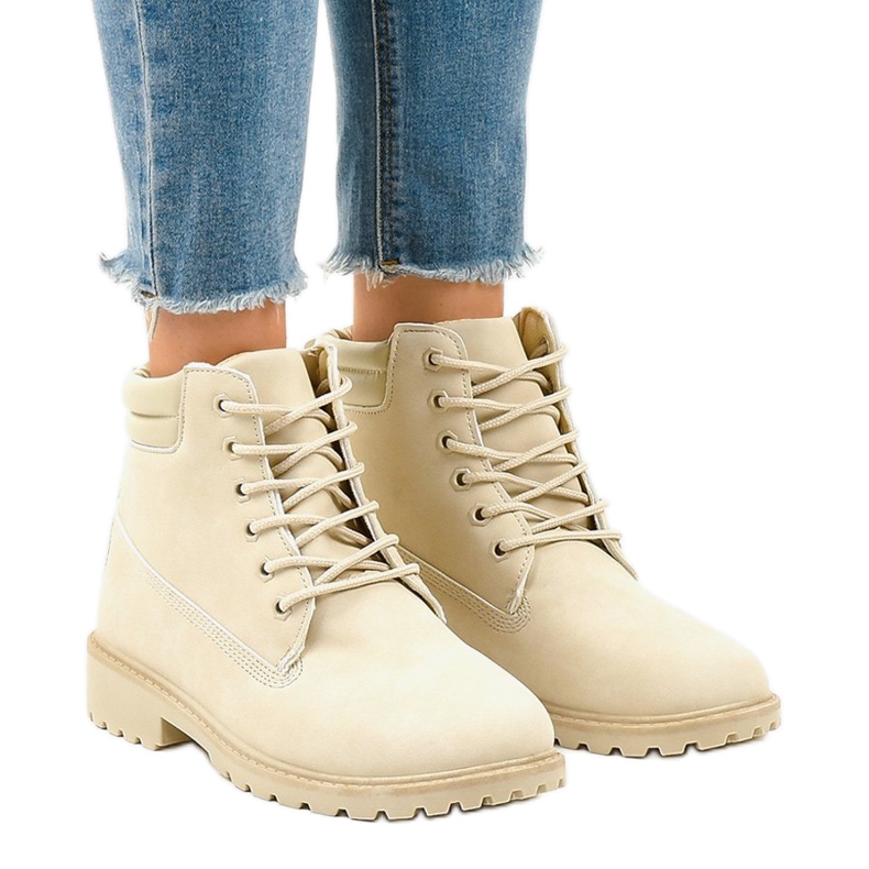 Botas de montaña beige sin aislamiento W-3033 Botas de montaña beige sin aislamiento W-3033