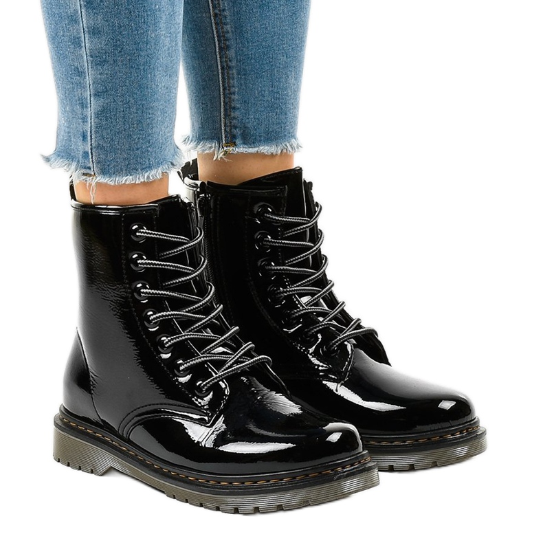 Botas lacadas negras TL142-1 negro Botas lacadas negras TL142-1 negro