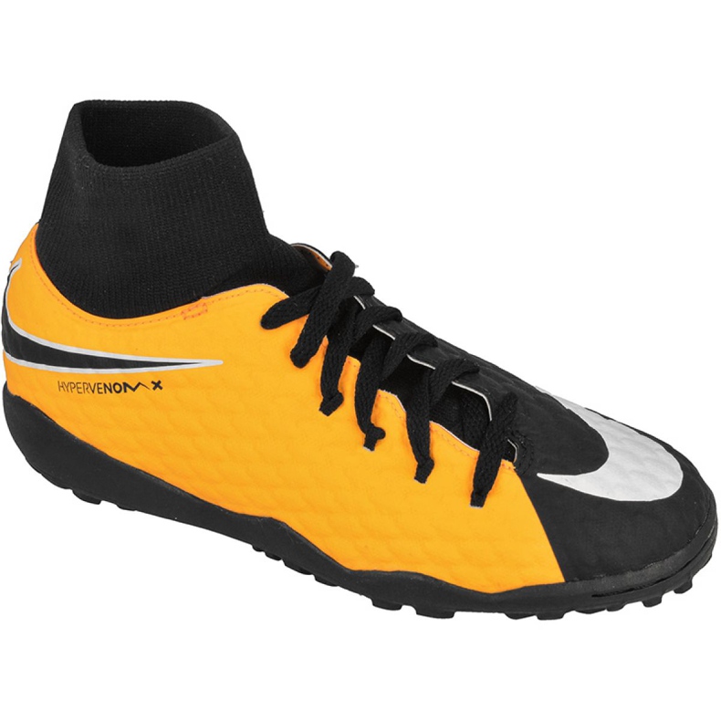 Botas de fútbol Nike HypervenomX Phelon Iii Df Tf Jr 917775-801 multicolor amarillo Botas de fútbol Nike HypervenomX Phelon Iii Df Tf Jr 917775-801 multicolor amarillo