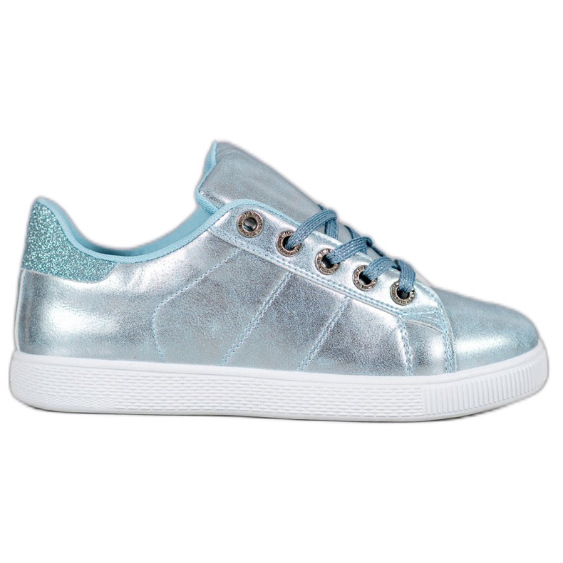 SHELOVET Zapatillas con purpurina azul