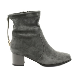 M.Daszyński Botas de ante de tacón alto Daszyński SA58 gris