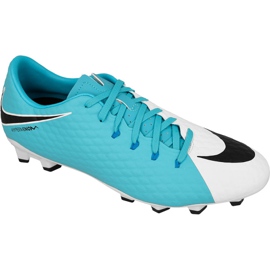 Botas de fútbol Nike Hypervenom Phelon Iii Fg M 852556-104 multicolor azul