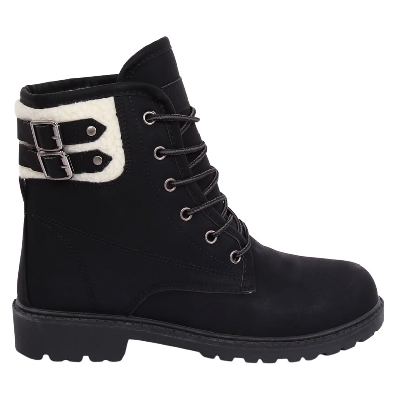 Botas negras de madera con aislamiento para mujer 1120-PA Black negro