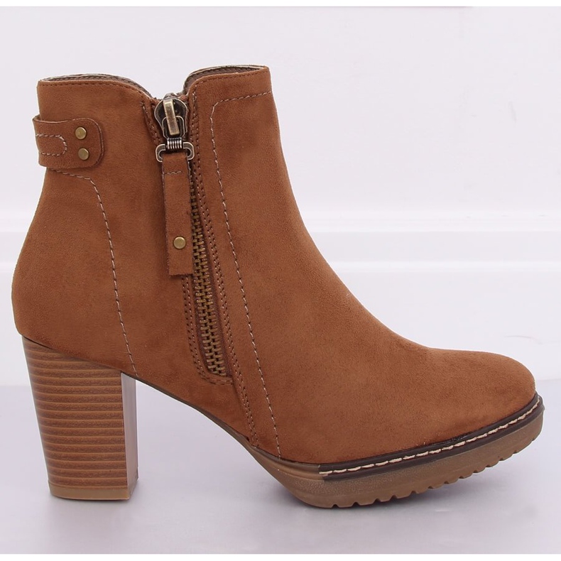 Beige Suede tacones altos 8B856 Khaki II Quality