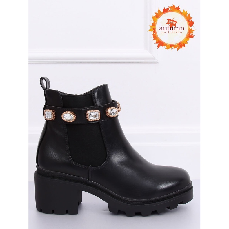 Botines Chelsea negros, negro HE107 Negro