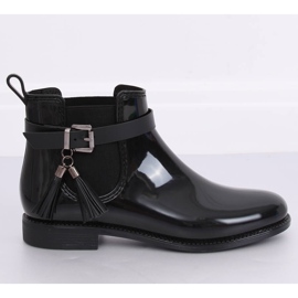 Botas Jodhpur de mujer Galoshes negras negras PT-119 Black II negro