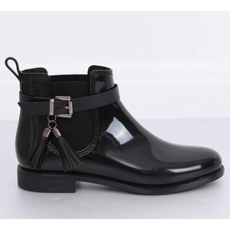 Botas Jodhpur de mujer Galoshes negras negras PT-119 Black II negro