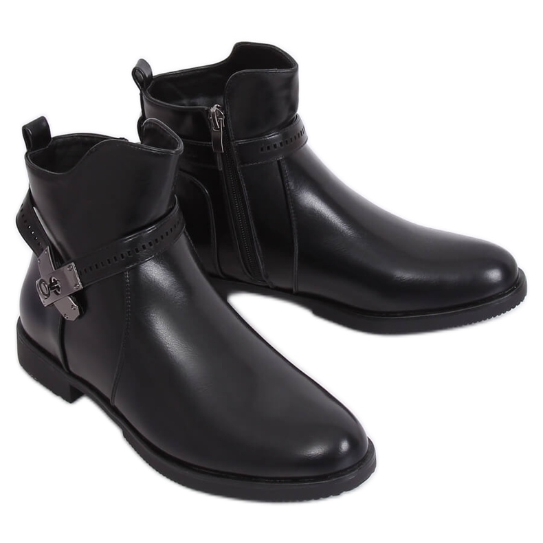 Botas negras Jodhpur para mujer B11003 Negra negro