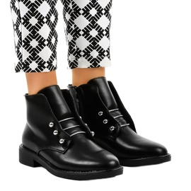 Botas planas de mujer negras YF0535 negro