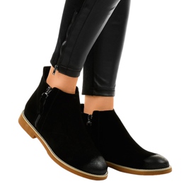 Botines planos negros de mujer con cremallera 6830-PA Botines planos negros de mujer con cremallera 6830-PA