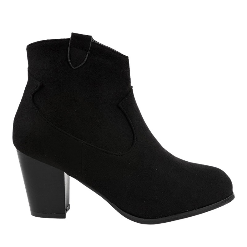 Botines de ante negro en el poste F166-5