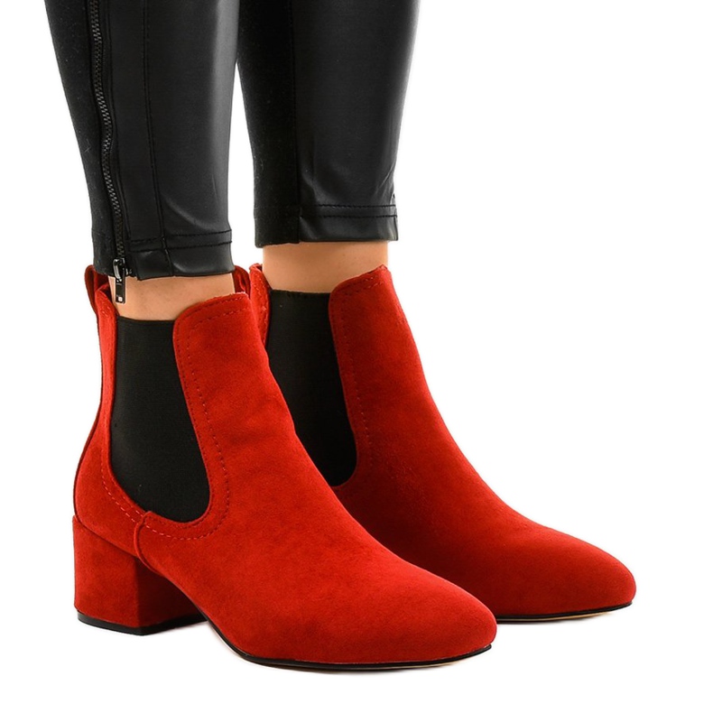 Botines rojos con elástico 8012-PA