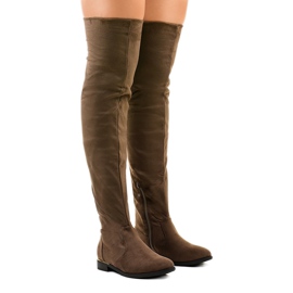 Botas mosqueteras planas marrones BM131 verde