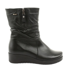 Gregors Botas de cuña de pelo negro 792