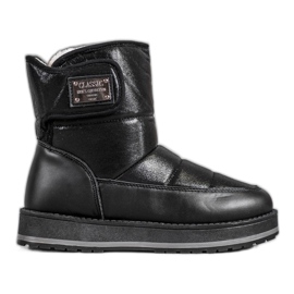 SHELOVET Botas de nieve con purpurina negro