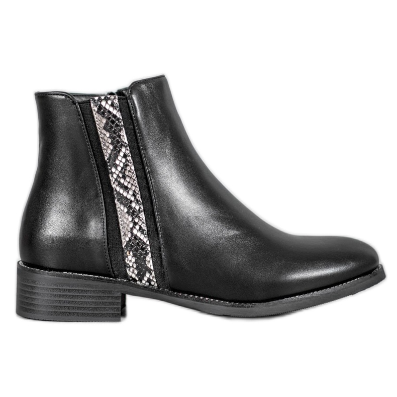 Filippo Botas de moda con estampado de serpiente negro
