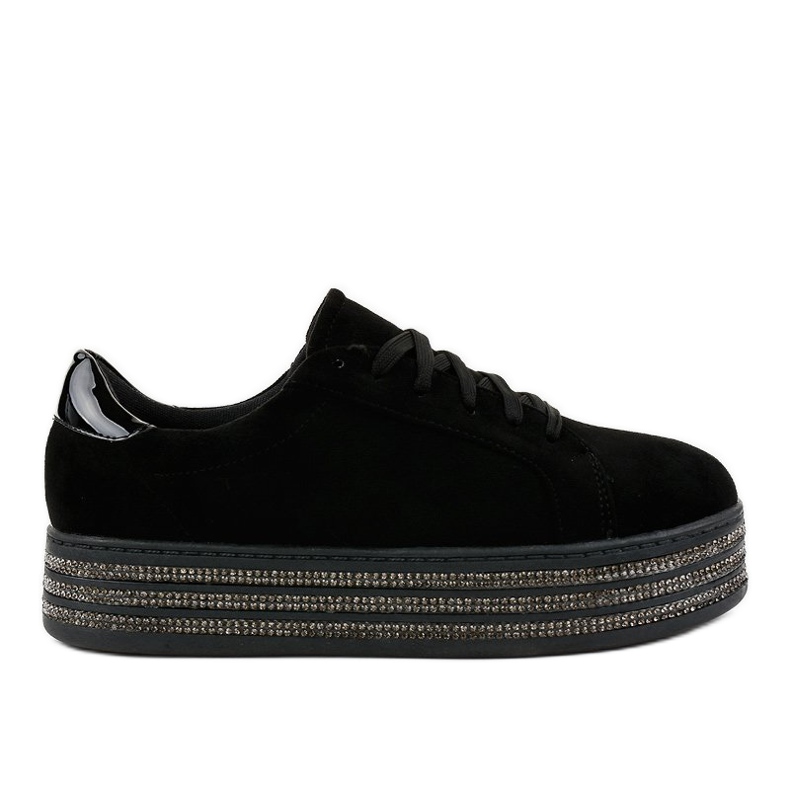 Zapatillas negras decoradas con mujer G280 negro Zapatillas negras decoradas con mujer G280 negro