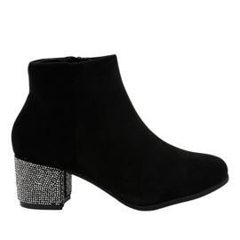 Botas negras elegantes en el poste WL-135 negro