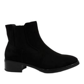 Botines planos negros para mujer 1552 Botines planos negros para mujer 1552