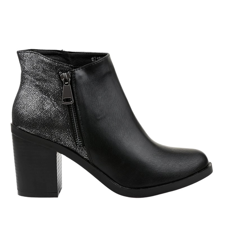 Botas negras con tacones ligeros 6718N negro