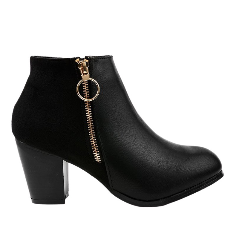 Botines negros con cremallera A166-1 Botines negros con cremallera A166-1