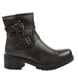 Botas grises con hebillas 9996-5