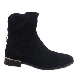 Botas de ante negro con cremallera J905