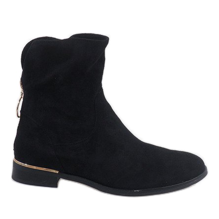 Botas de ante negro con cremallera J905