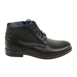 Botas de cuero en la cremallera Nikopol 702 negro