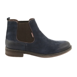 Botines Chelsea sin cordones Badura 4754 marrón azul marino