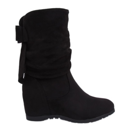 Botas de cuña Negra H8120 Negro