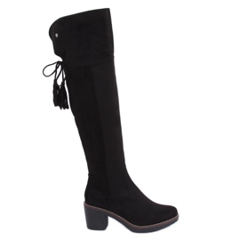 Botas mosqueteras con suela de goma negro 8B938 Negro