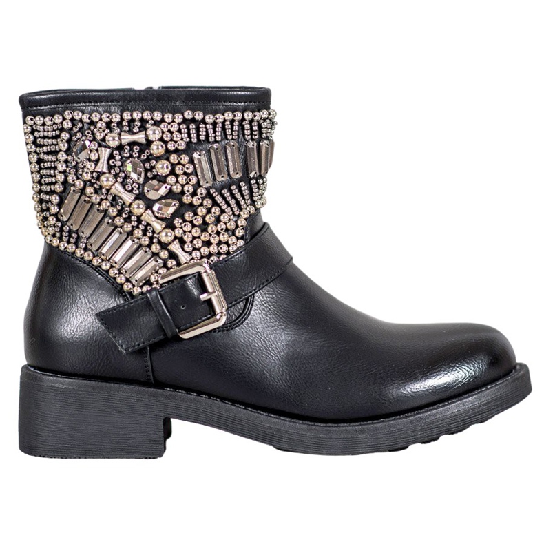 Bestelle Botas con cristales negro