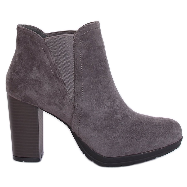 Gris Botas de tacón alto H9261 Gris