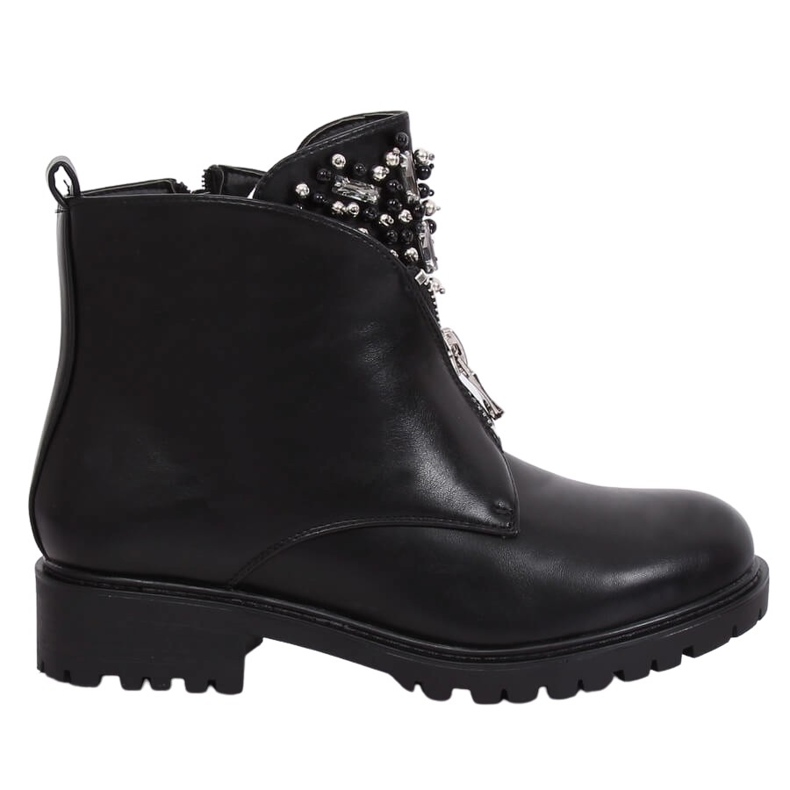 Botas de mujer negras en el protector negro BK-37 Negro