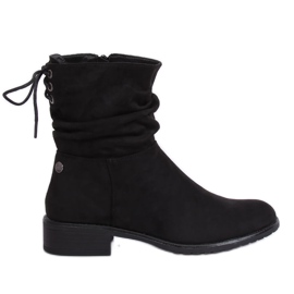 Botines planos mujer negros B-09 Negro