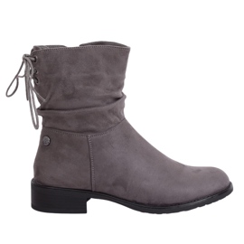 Botines planos mujer gris B-09 Gris