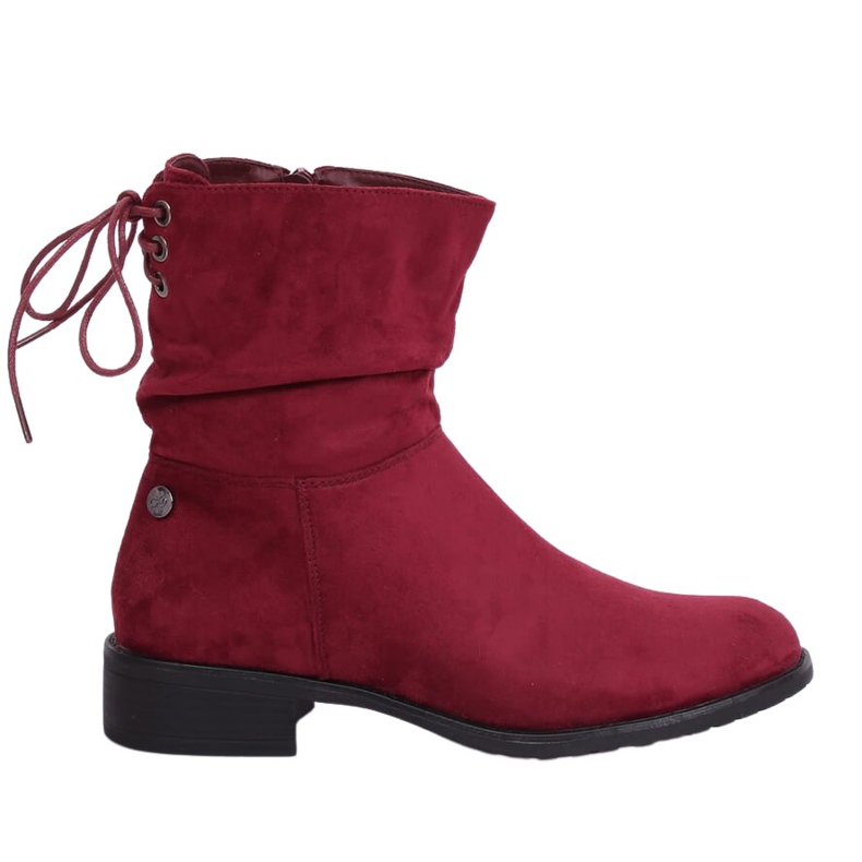 Botines planos mujer burdeos B-09 Wine rojo Botines planos mujer burdeos B-09 Wine rojo
