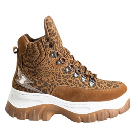 Seastar Botas con cordones de moda marrón