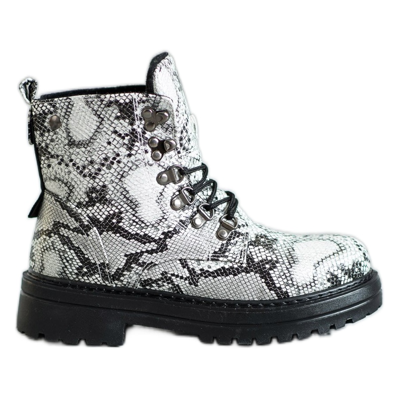 SHELOVET Trappers con cordones blanco multicolor