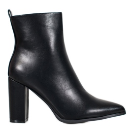 Seastar Botas de cuero ecológico negro