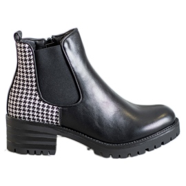 Seastar Botines chelsea con estampado blanco negro